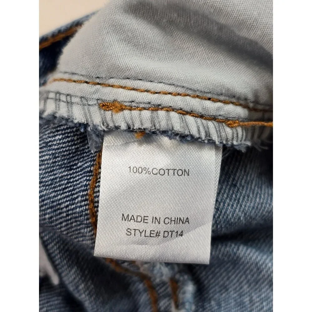 Fashion Nova Womens Blue Denim Cargo Pants Size 22 Wide Leg Baggy NEW - Picture 3 of 5